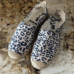 Sam Edelman Navy Animal Print Espadrilles